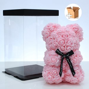 Rose Bear small! Ροζ-see through-