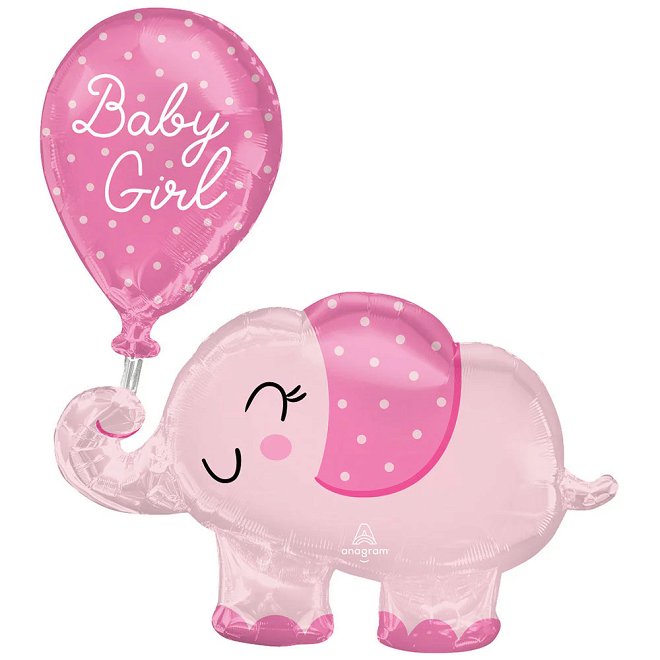 Foil balloon Girl - elephant