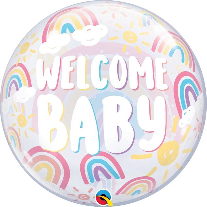 Μπαλόνι -ίλιον-Welcome baby  rainbow