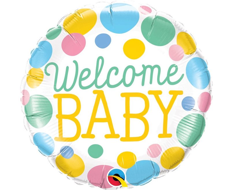 Foil balloon Polka welcome baby