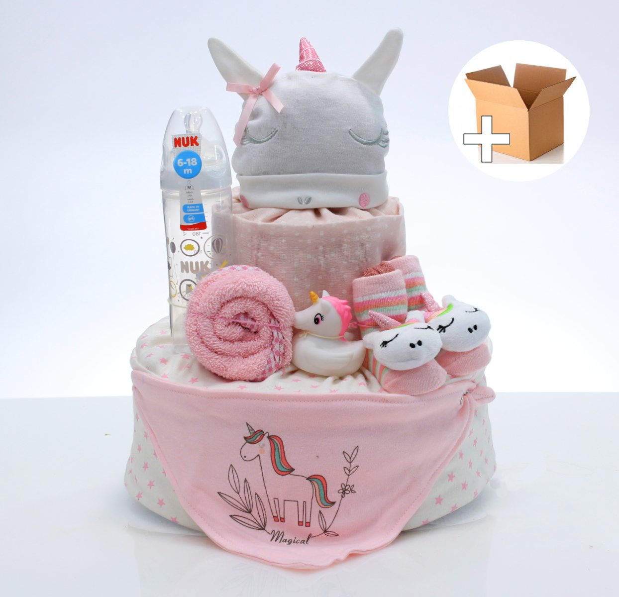 Diaper cake unicorn white small !  courier