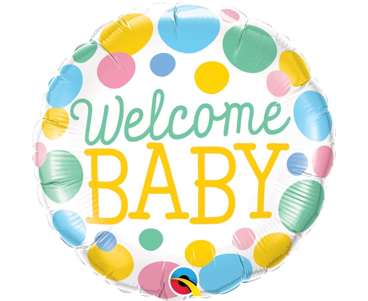 Foil balloon Polka welcome baby