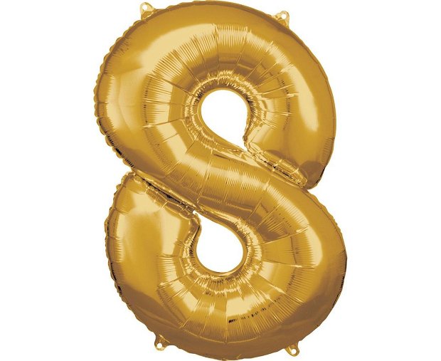 Μπαλόνι Νο.8 Χρυσό με ίλιον  (80εκ)